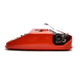 Machine à écrire hermes baby orange corail cursive révisée ruban neuf