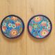 2 coasters in Longwy enamel