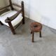 Three-legged shepherd stool oak