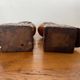 Pair of Art Deco bookend birds in carved wood cubizing 1930