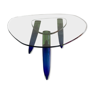 Magnifique table de salle à manger en verre d'art de Murano de Maurice Barilone pour Roche Bobois