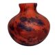 Art Deco, marbled glass round vase by Delatte Nancy circa 1930