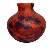 Art Deco, marbled glass round vase by Delatte Nancy circa 1930