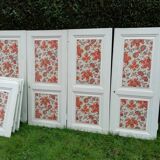 Lot 8 portes anciennes pour placards sapin massif
