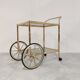 Brass faux bamboo drinks  trolley, 1970s