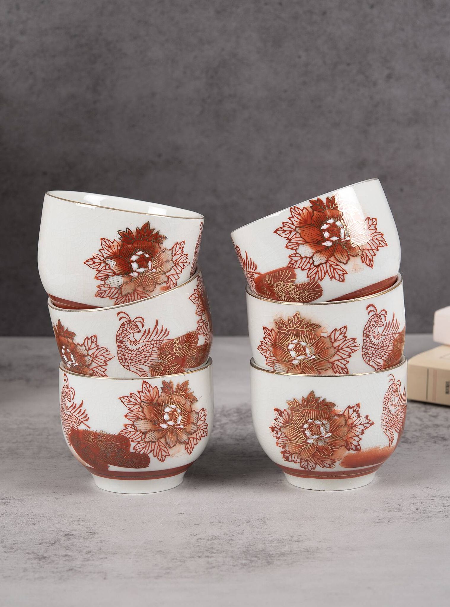 Set of 6 tea cups, JAPAN