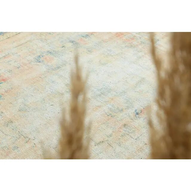 1970s Vintage Turkish Oushak Handmade Wool Cotton Orange Area Rug  193x302