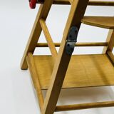 Vintage wooden doll high chair convertible into a walker