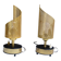 Paire de lampes métal perforé style Mategot années 50
