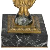 Gilded bronze and marble lamp in Empire style