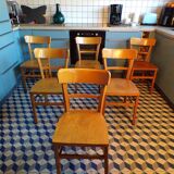 Set of 6 1950s bistro chairs