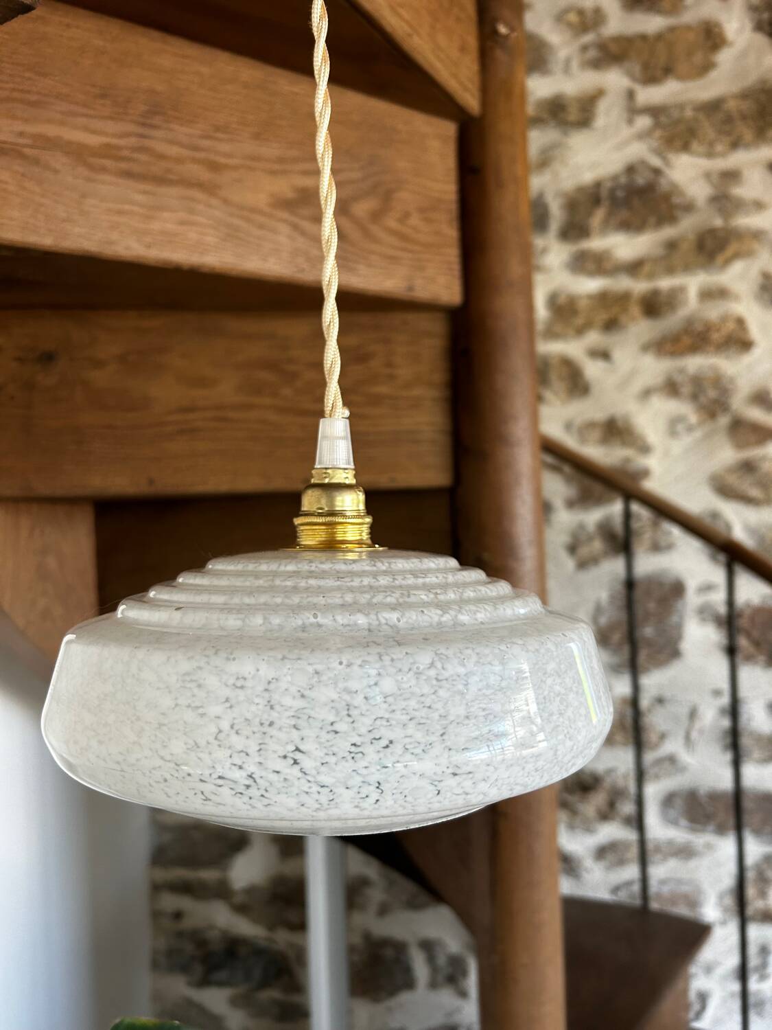 Modern antique globe pendant light