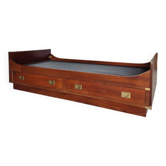 Mid-20th century teak sleigh bed