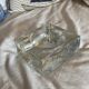 Scandinavian brutalist glass ashtray, minimalist design, 70s