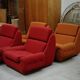 Paire de fauteuils rouge Atlantis Space Age République Tchèque 1970