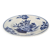 Petite assiette Sarreguemines décor floral bleu