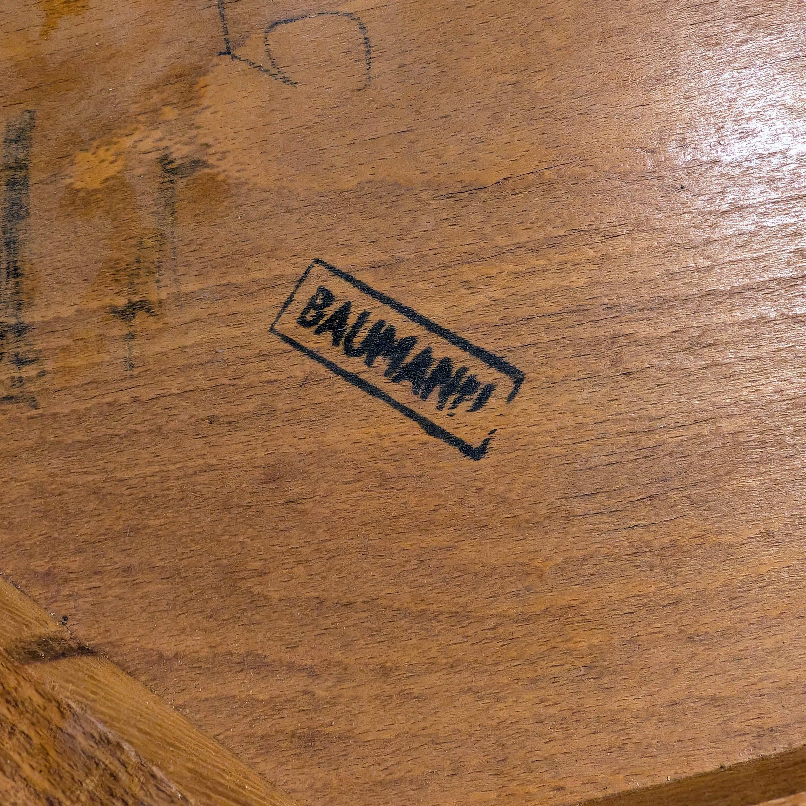 Duo of Baumann bistro chairs N°108