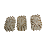 Lot 3 glass brick sconces 1960