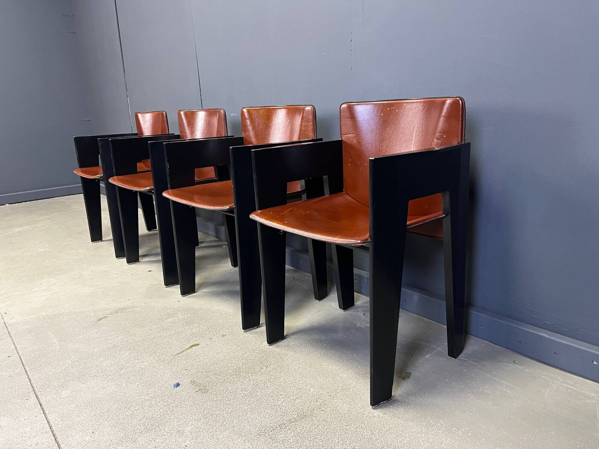 Fauteuils postmodernes par Arnold Merckx pour Arco - ensemble de 4 - années 1980