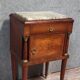 Empire/Restoration style bedside table, mahogany and burl