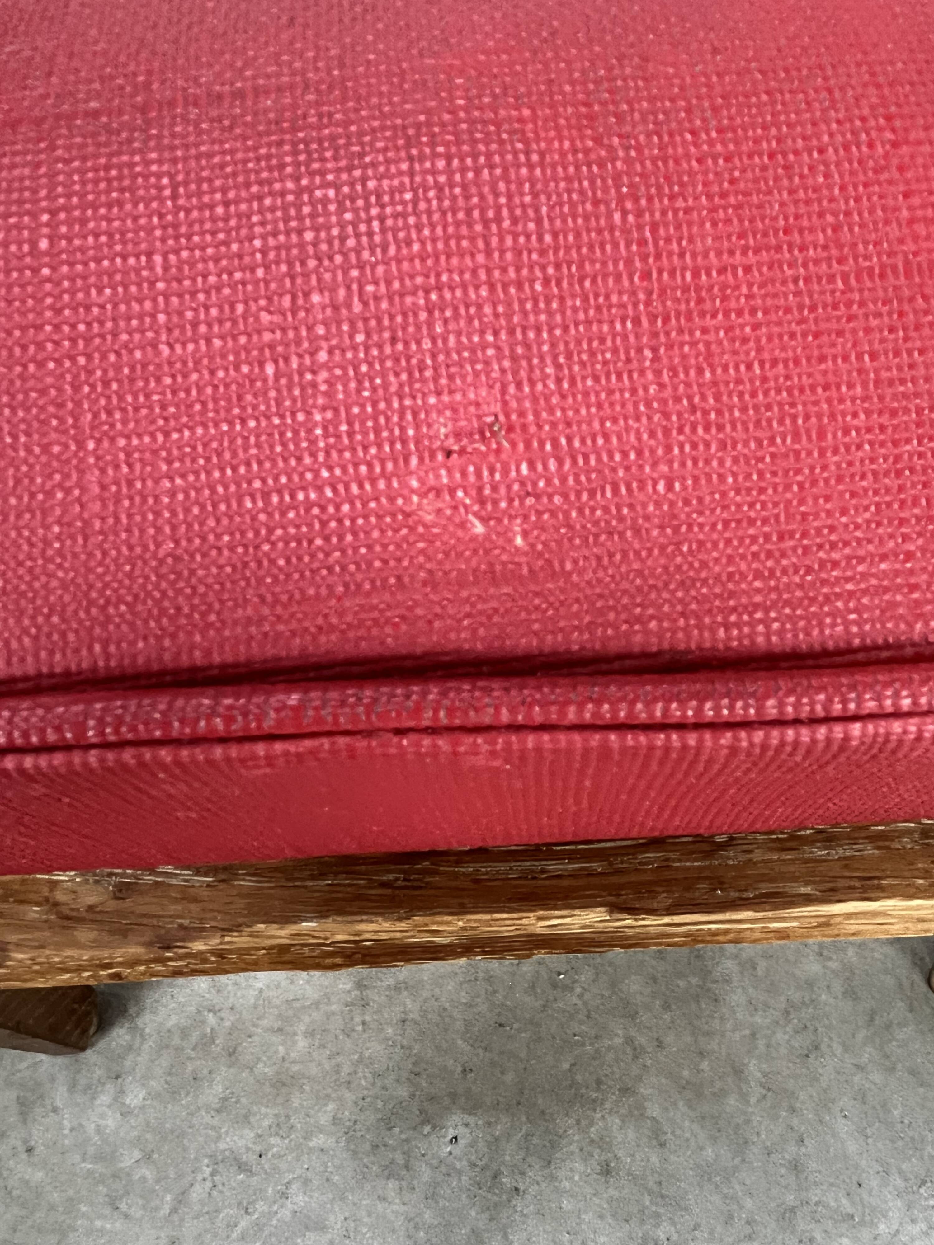 Pair of 1950s wooden cross-braced chairs