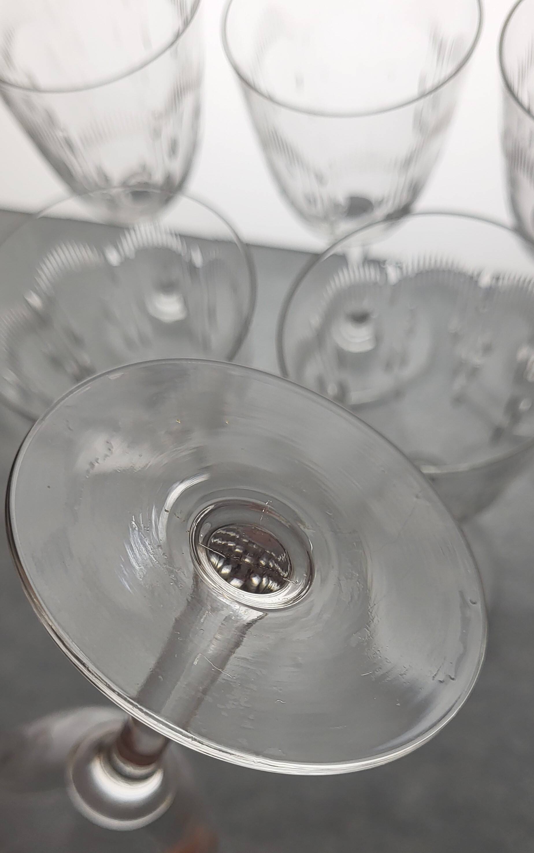 6 Baccarat crystal water/wine glasses, Molière model
