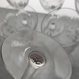 6 Baccarat crystal water/wine glasses, Molière model