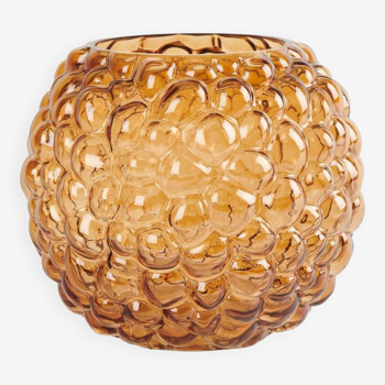 Round amber vase