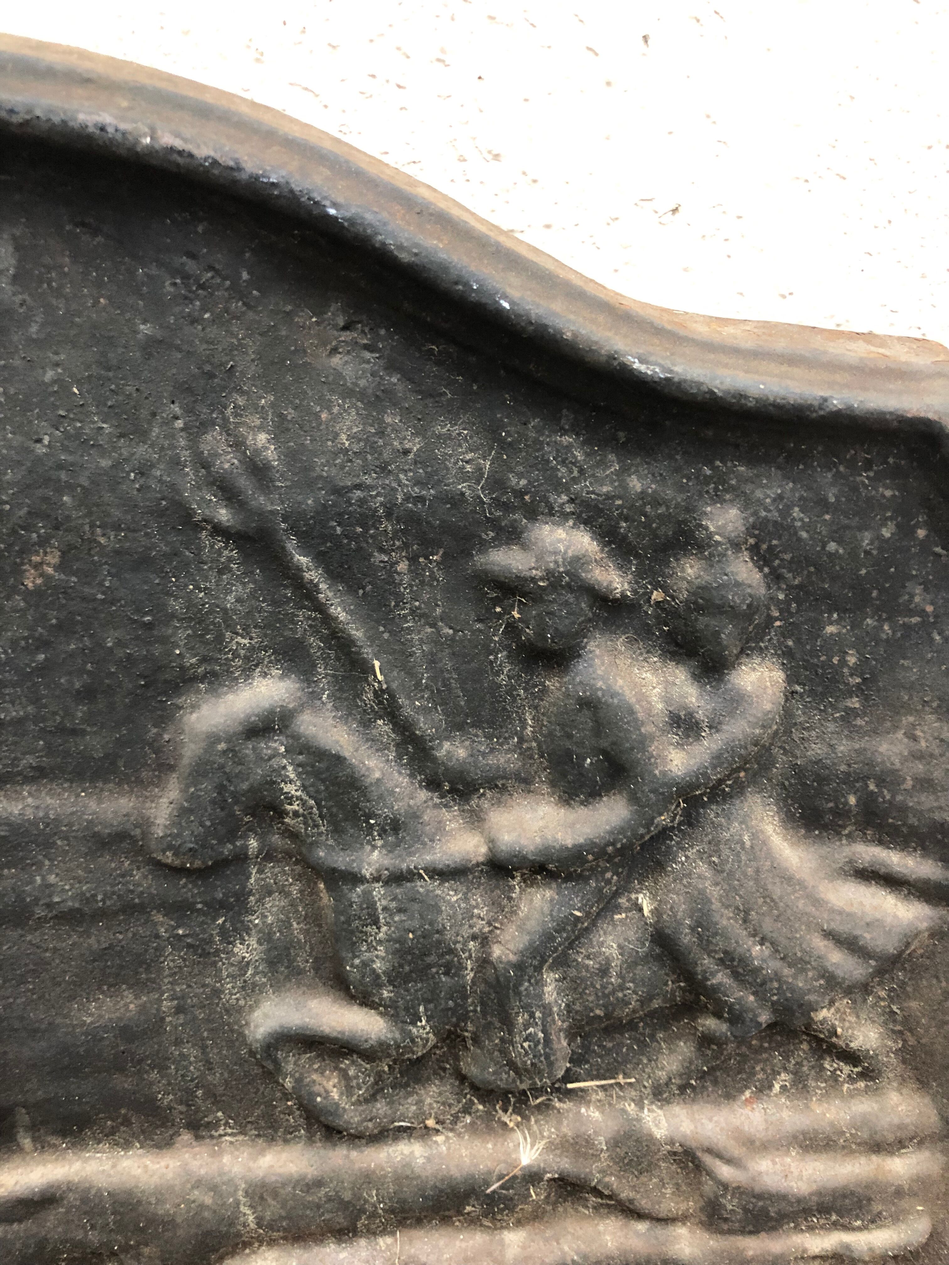 Chimney plate camargue scene