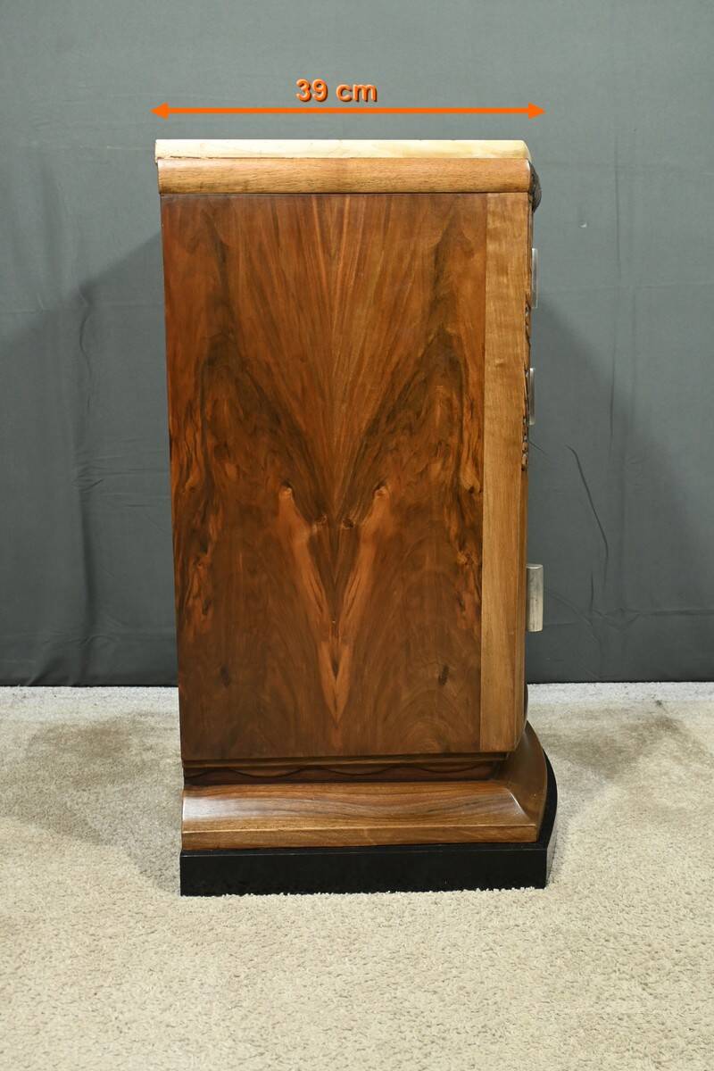 Nightstand in Walnut, Art Deco – 1930