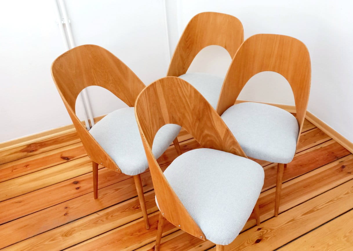 Czechoslovakian Chairs by A. Suman for Tatra Nabytok, 1960s, Set of 4