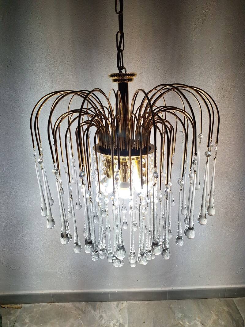 Large Sized Murano Waterfall Chandelier