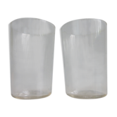2 verres à facettes anciens