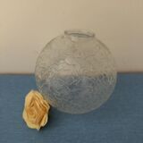 Round globe made of cracked glass