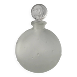 Flacon lalique dans la nuit, en verre dépoli, forme boule