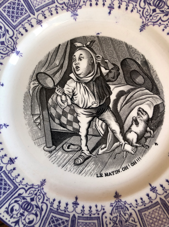 Lot of three plates Sarreguemines