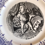 Lot of three plates Sarreguemines