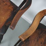 Paire de chaises Oxford anciennes, Windsor, dossier à lattes, fauteuil, orme, XIXe siècle