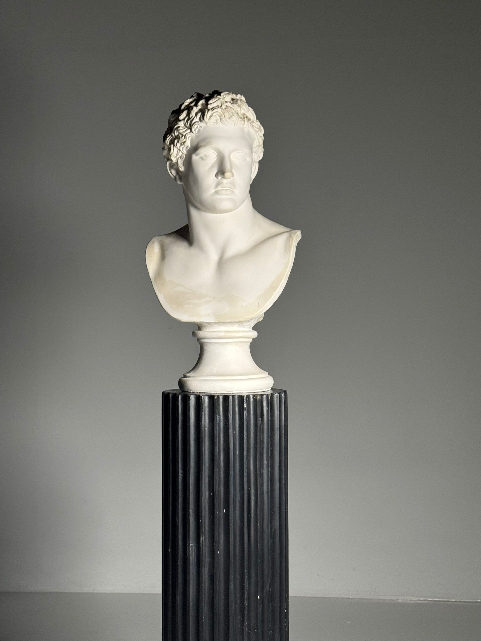 Neoclassical black plaster column