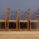Set of 8 beech chairs – 1980