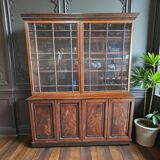 English library in mahogany with drawers