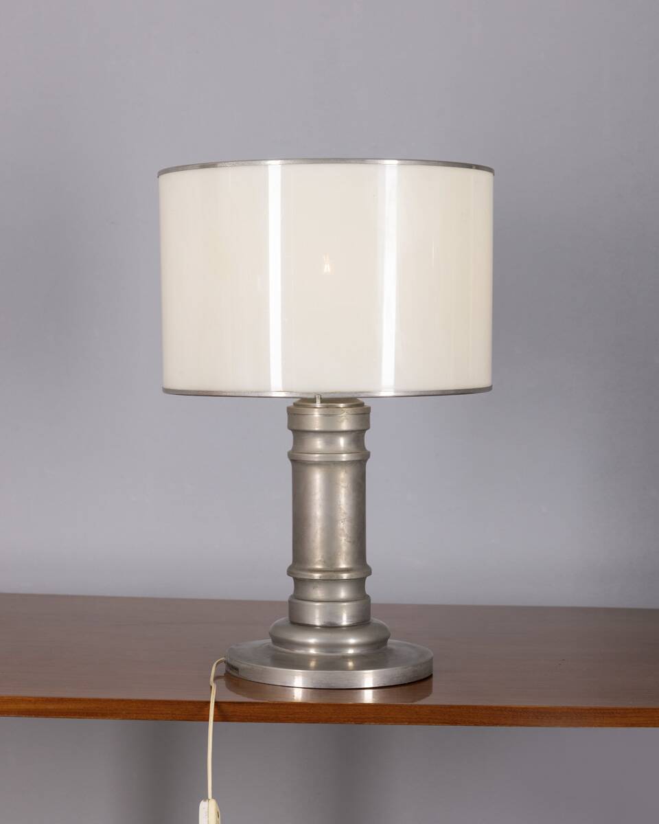 Vintage 1970s table lamp in metal and plexiglass by Vit Kellj
