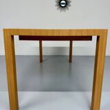 Post-modern striped wood table with drawers, design 80.