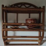Vintage rattan shelf