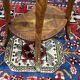 3-drawer side table in rosewood and oak, 1970s Louis XV style work