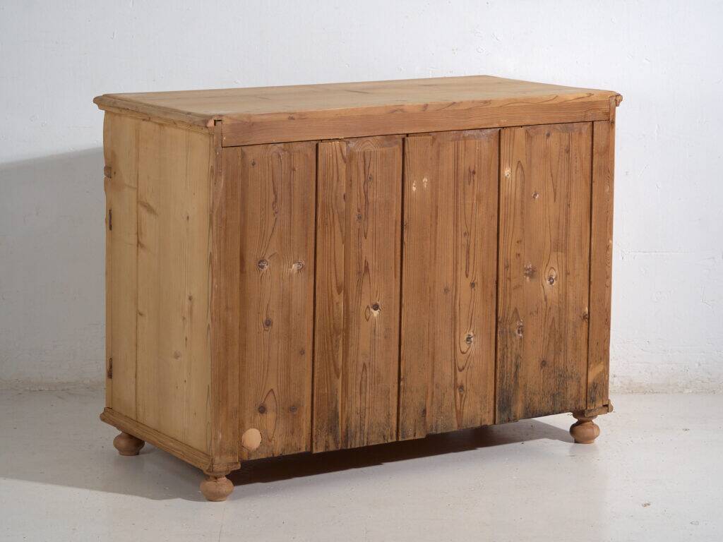 Antique pine buffet – European rustic furniture with drawers – circa 1900