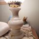 Globe lamp and alabaster base