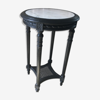 Guéridon style Louis XVI patine noire