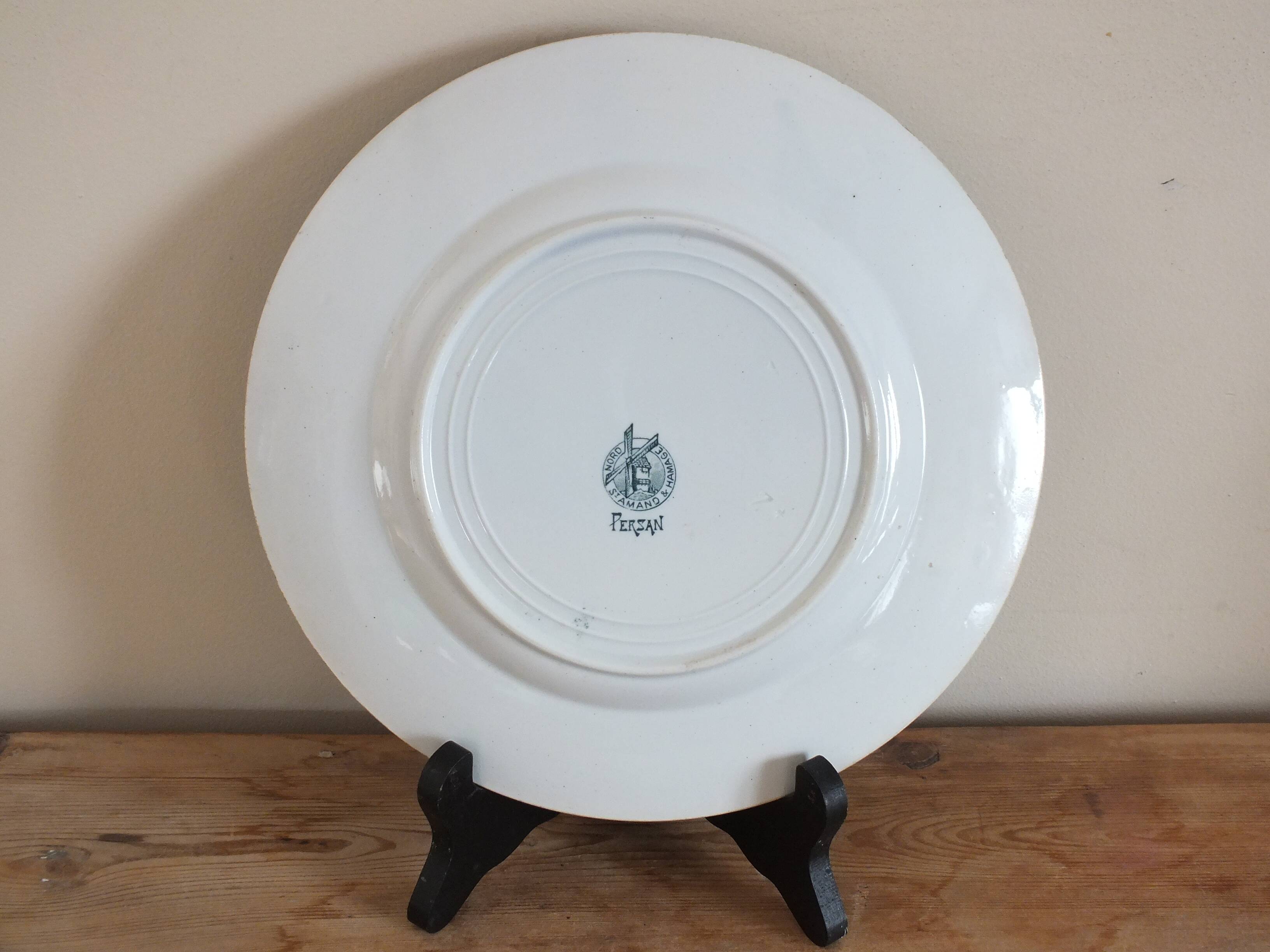 1 flat plate Terre de Fer Saint Amand Nord model Persian