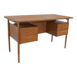 Danish Teak Desk By Gunnar Nielsen For Tibergaarden.